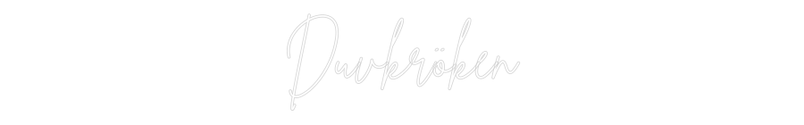Anpassad neon: Duvkröken