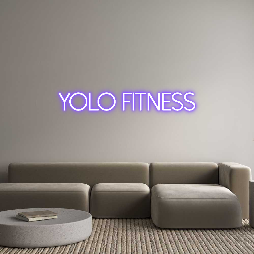 Anpassad neon: YOLO Fitness