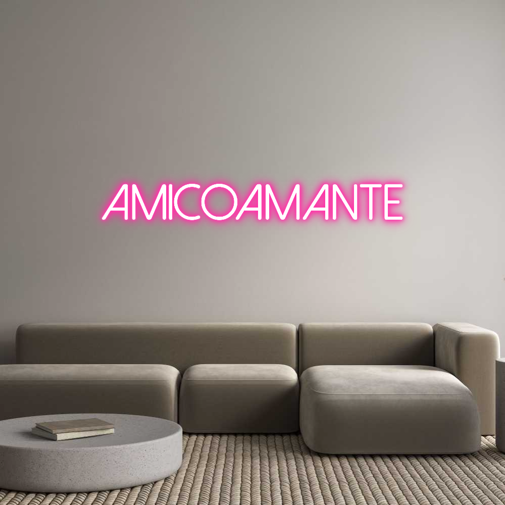 Anpassad neon: amicoamante