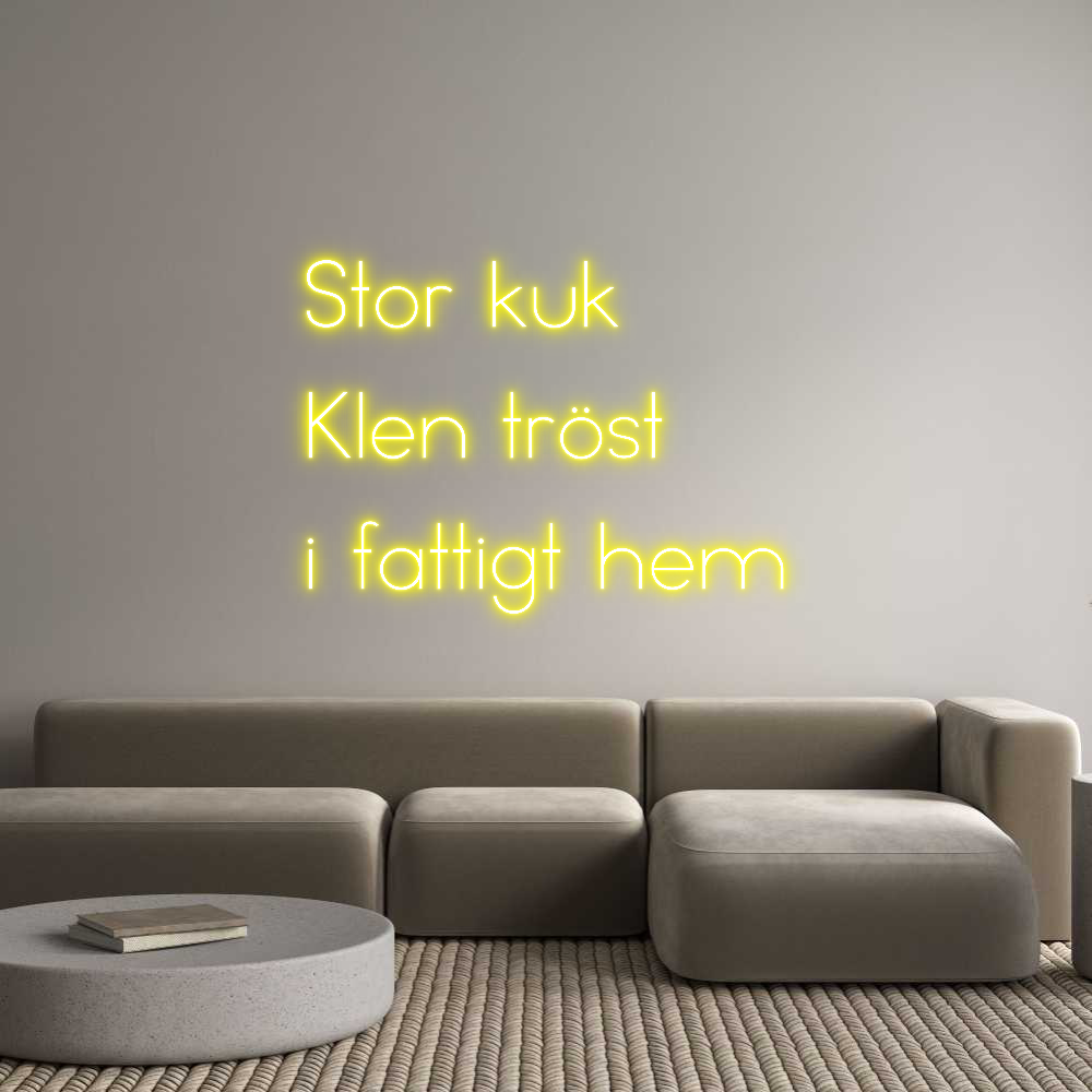 Anpassad neon: Stor kuk
Kle...