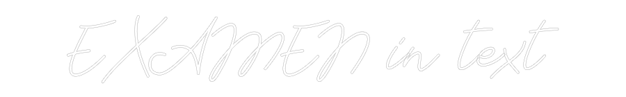 Anpassad neon: EXAMEN in text