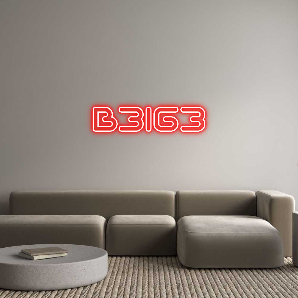 Anpassad neon: B3IG3