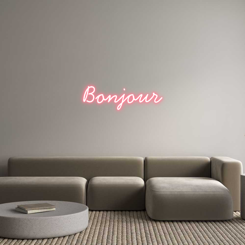 Anpassad neon: Bonjour