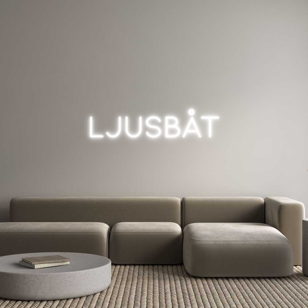 Anpassad neon: LJUSBÅT