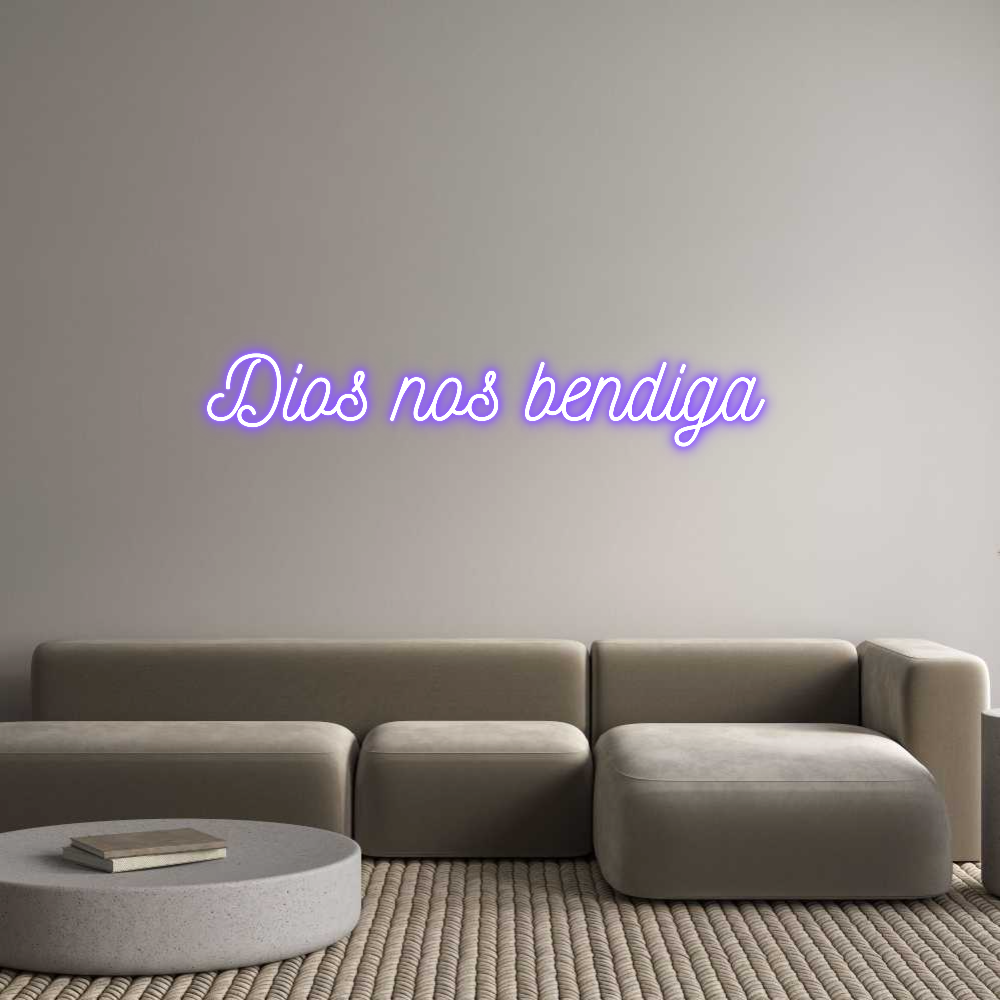 Anpassad neon: Dios nos bend...