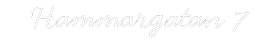 Anpassad neon: Hammargatan 7
