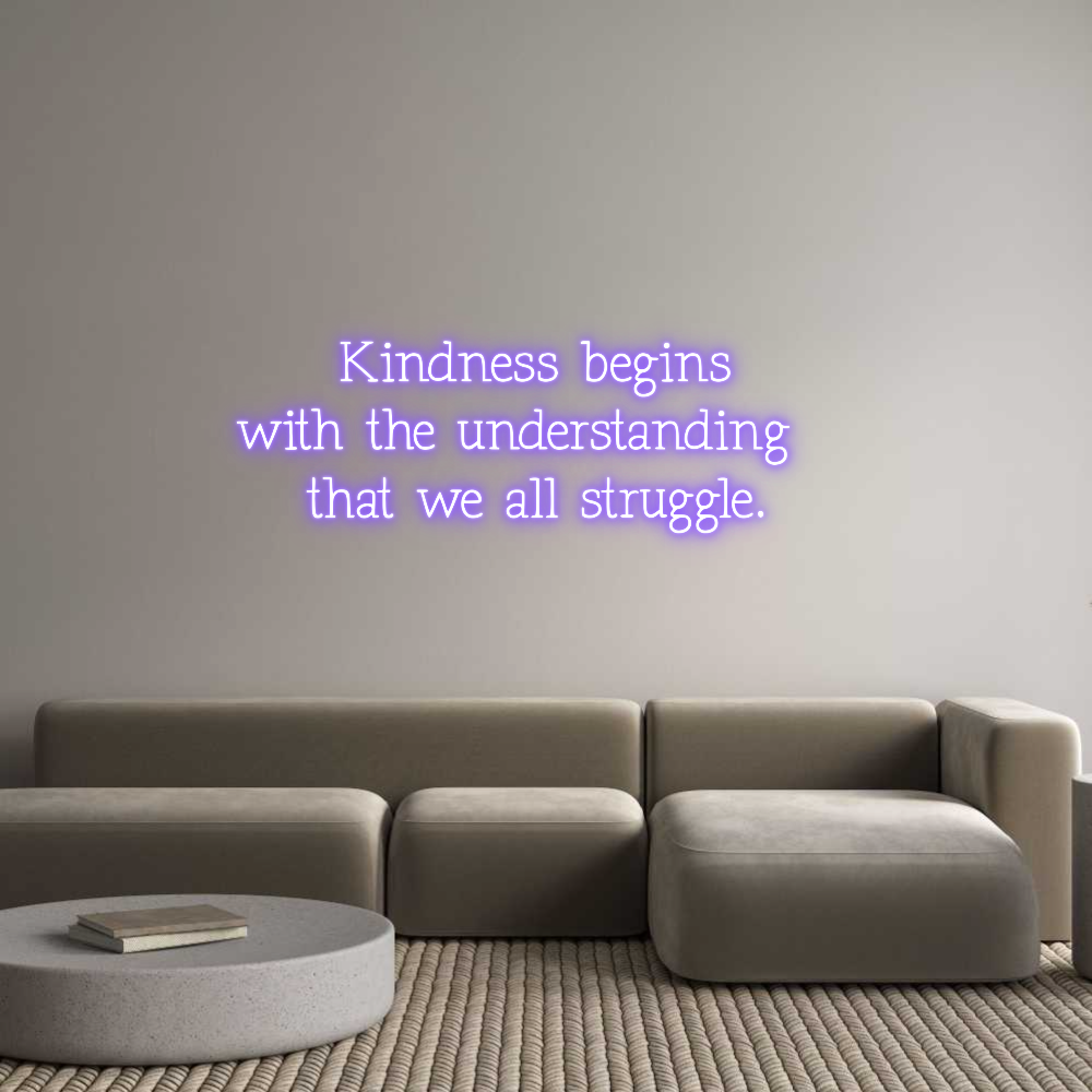 Anpassad neon: Kindness begi...