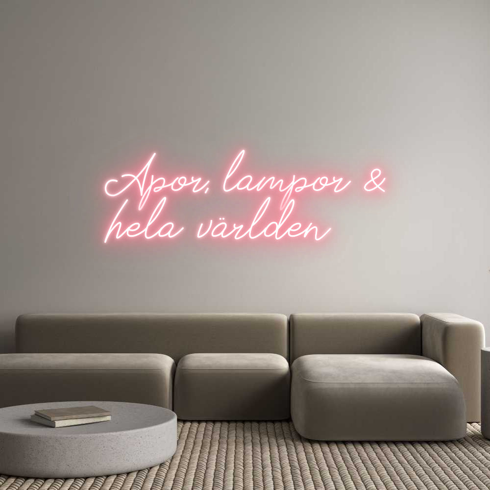 Anpassad neon: Apor, lampor ...