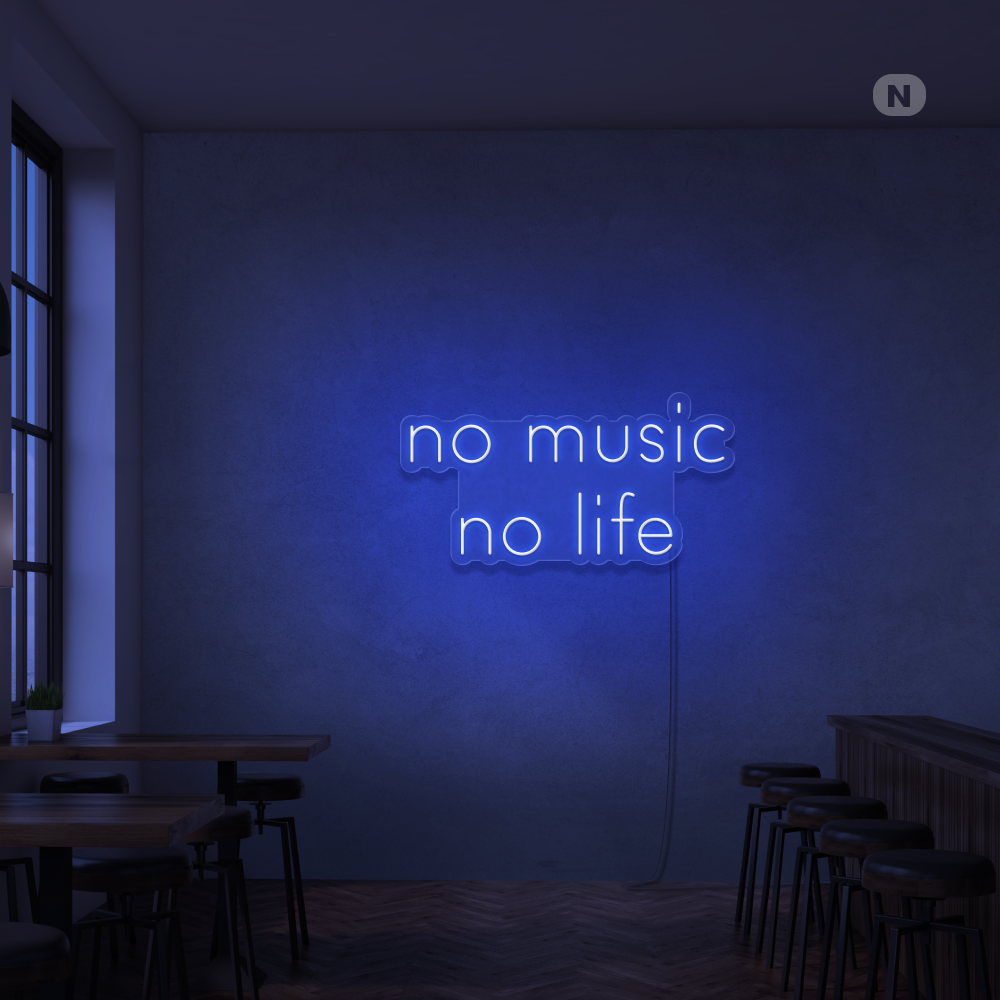 Neonskylt No Music No Life