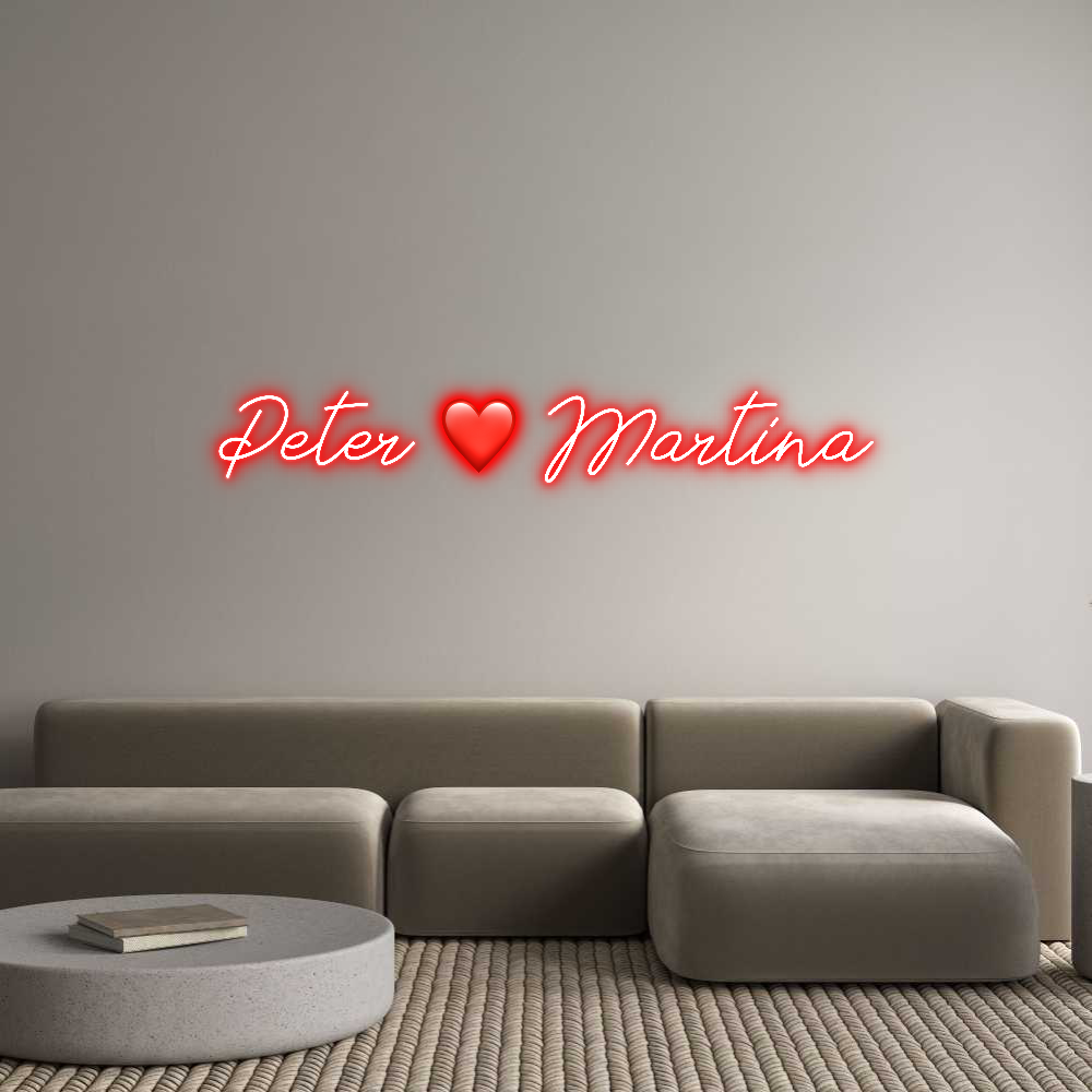 Anpassad neon: Peter ❤️ Mart...