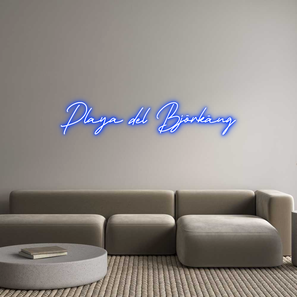 Anpassad neon: Playa del Bjö...