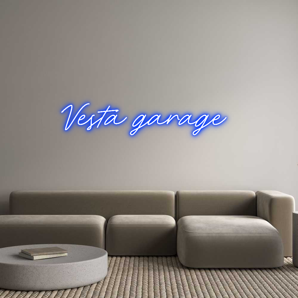 Anpassad neon: Vesta garage