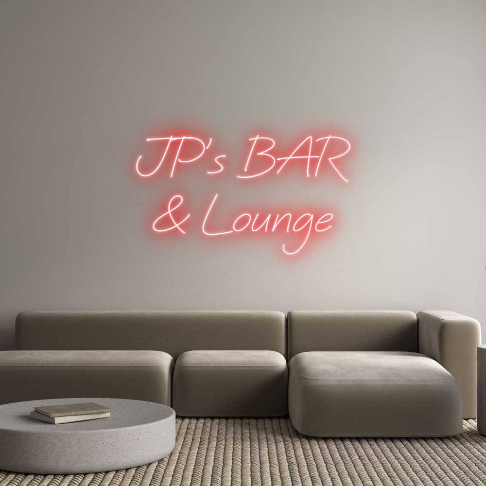 Anpassad neon: JP's BAR
& L...