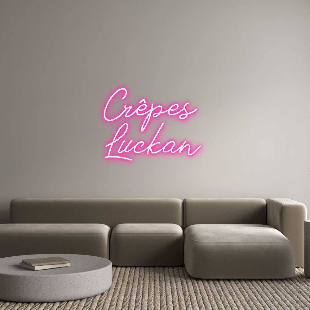 Anpassad neon: Crêpes 
Luckan