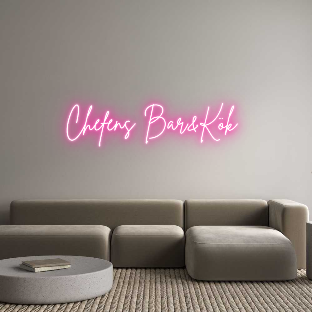 Anpassad neon: Chefens Bar&K...