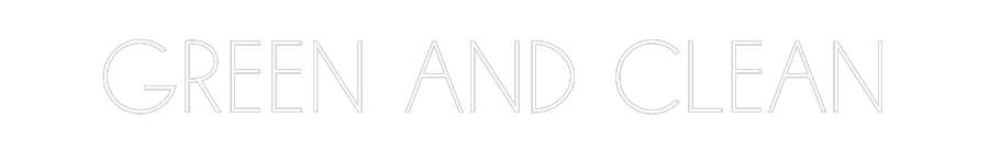 Anpassad neon: GREEN AND CLEAN