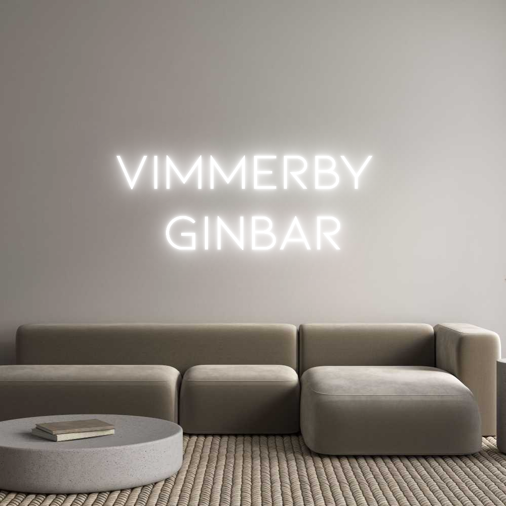 Anpassad neon: VIMMERBY 
GI...