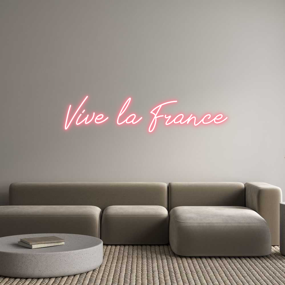 Anpassad neon:  Vive la France