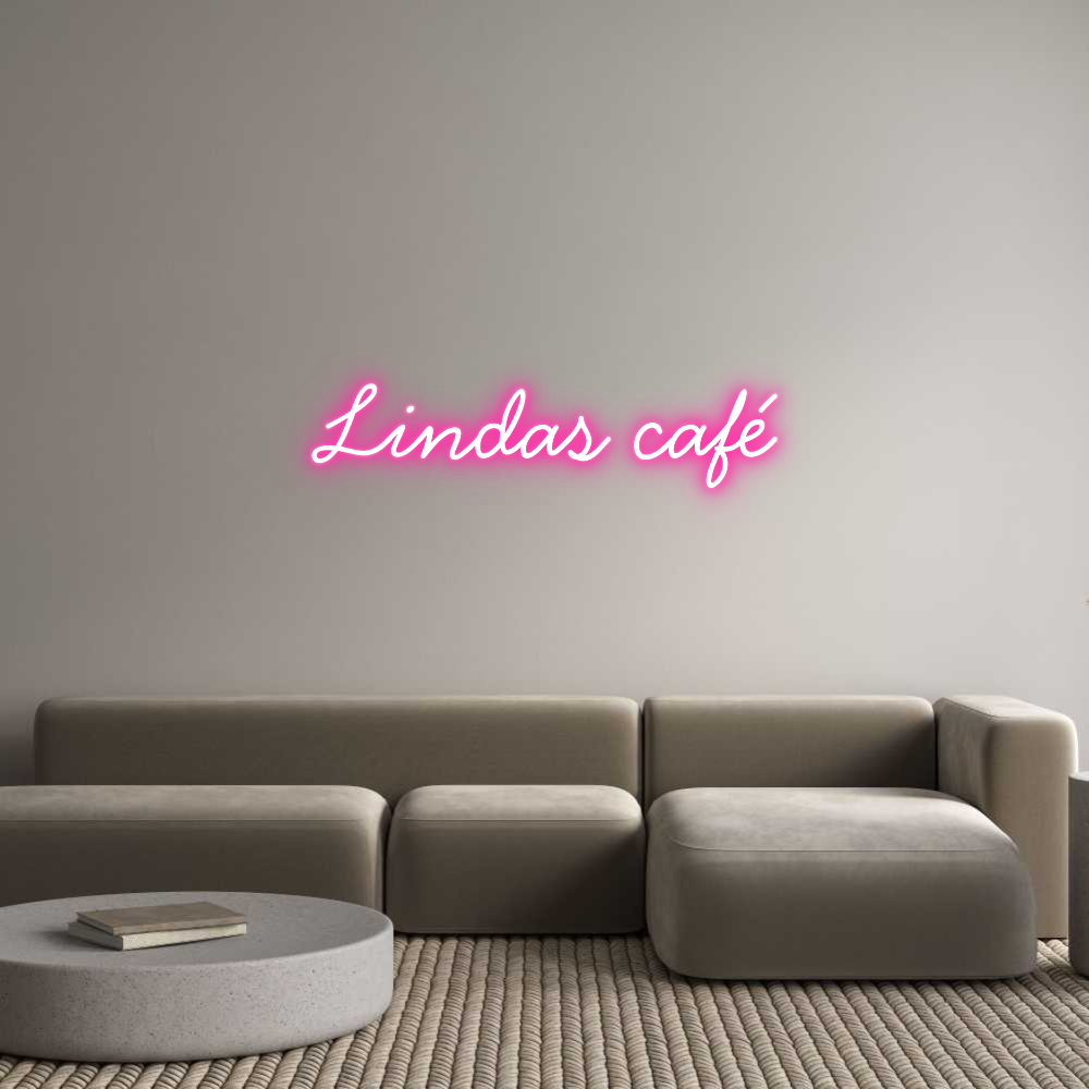 Anpassad neon: Lindas café