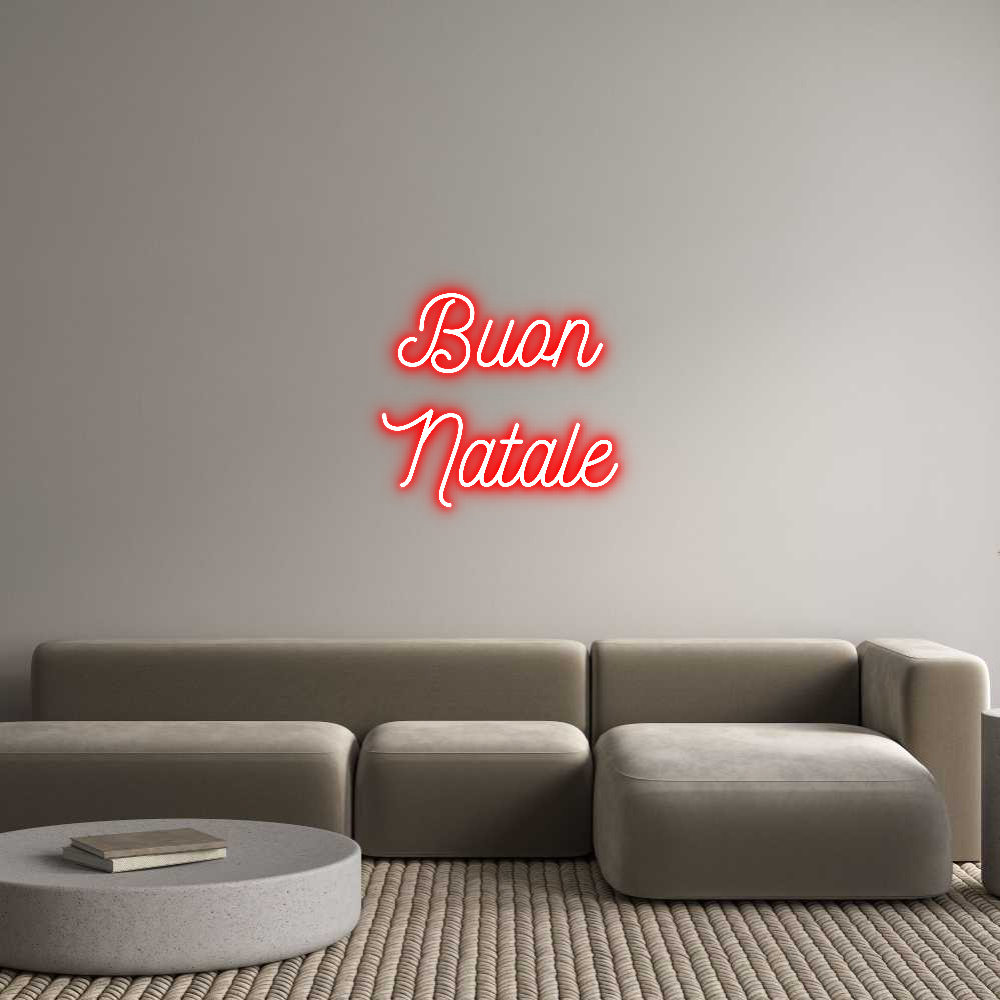 Anpassad neon: Buon
Natale