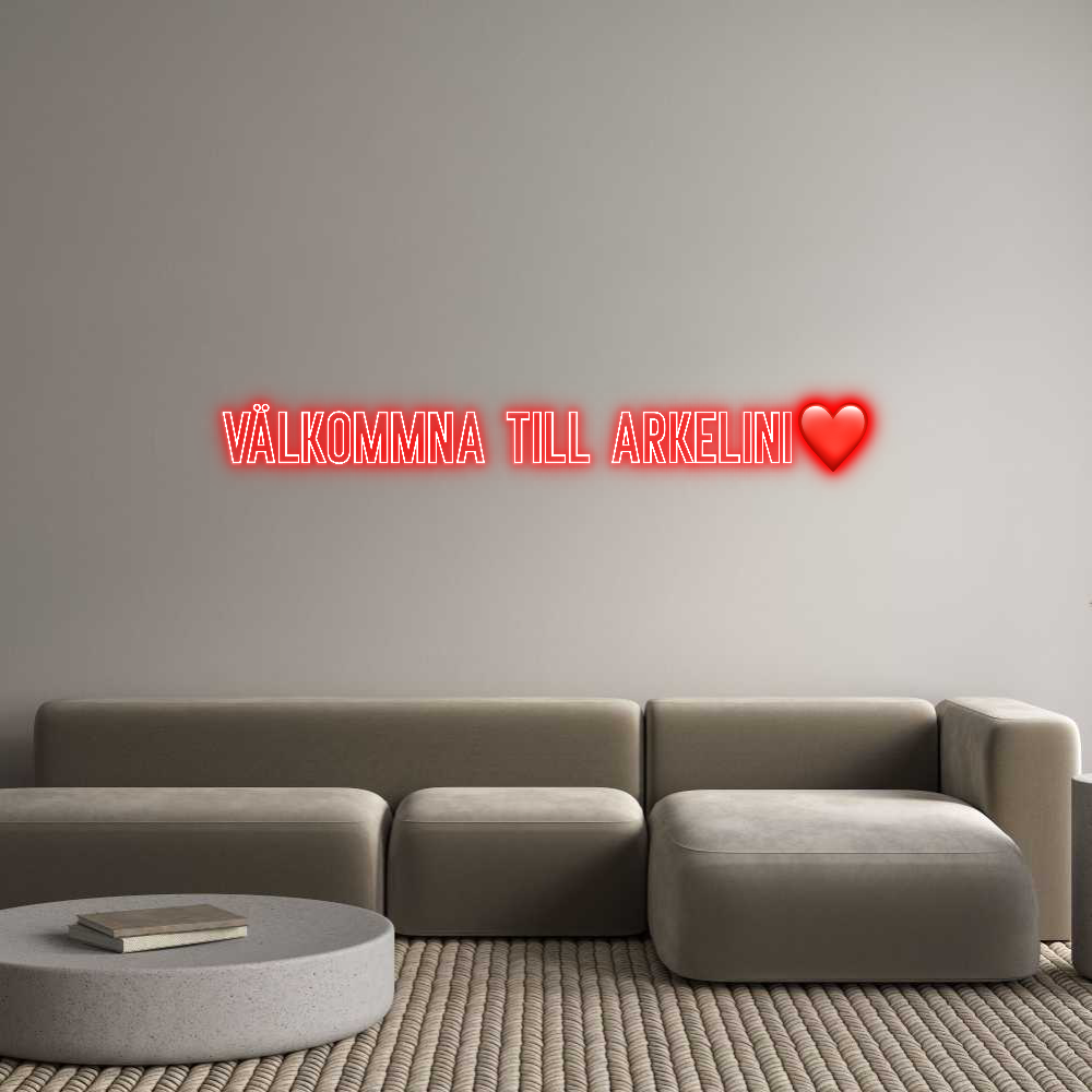 Anpassad neon: Välkommna til...