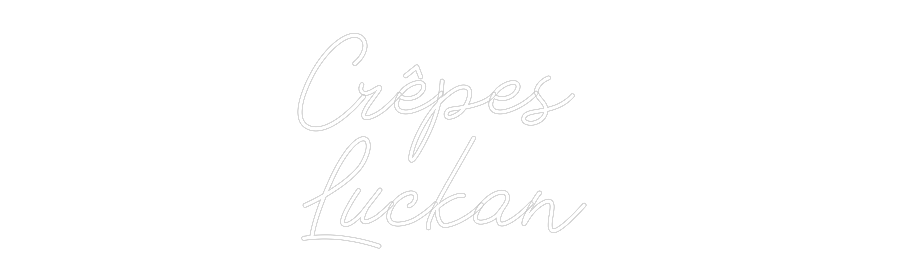 Anpassad neon: Crêpes 
Luckan