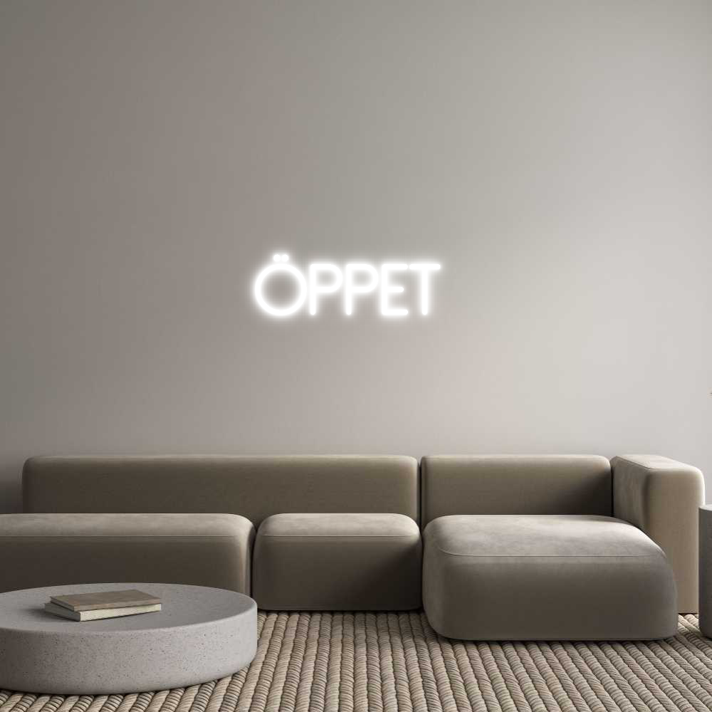 Anpassad neon: Öppet