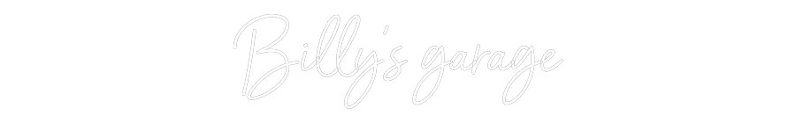 Anpassad neon: Billy’s garage