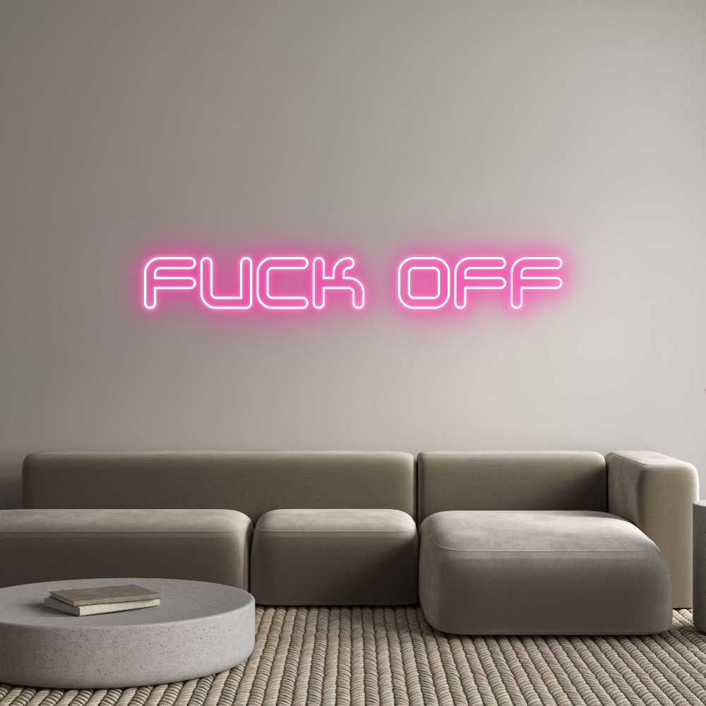 Anpassad neon: fuck off