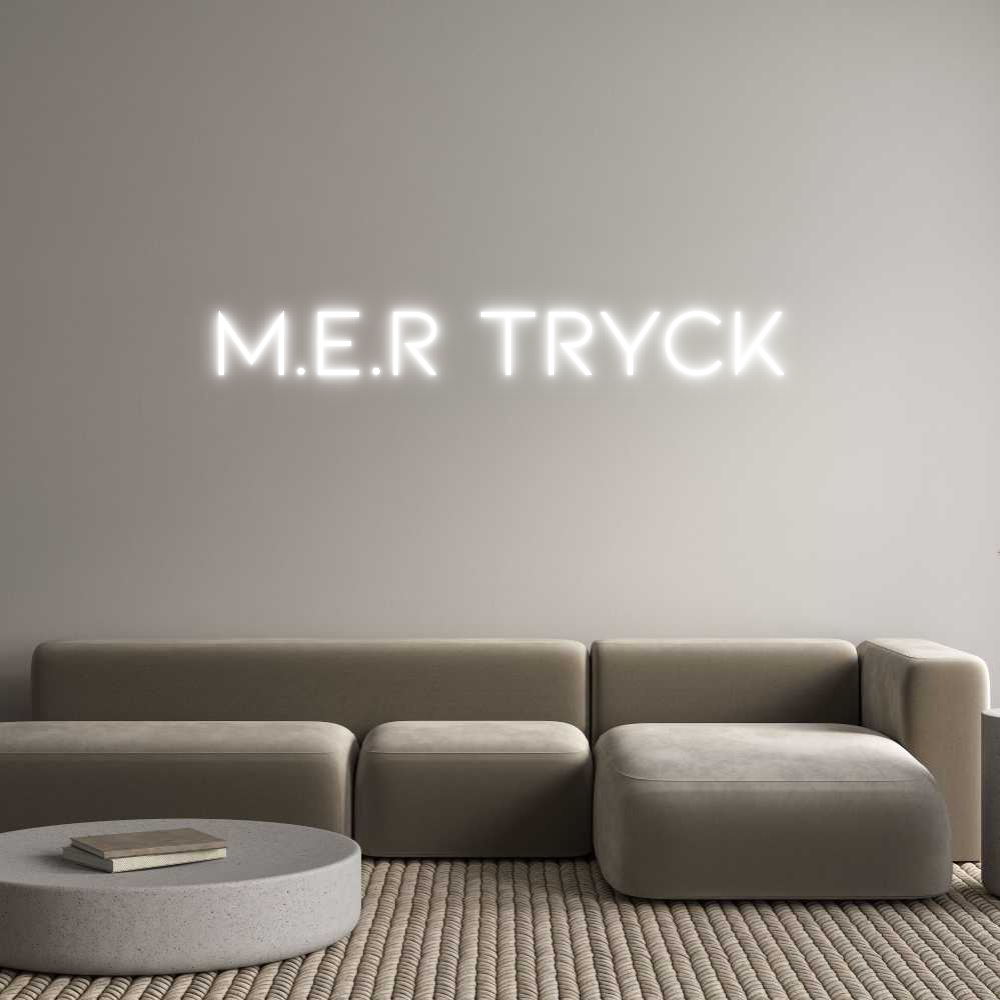 Anpassad neon: M.E.R Tryck