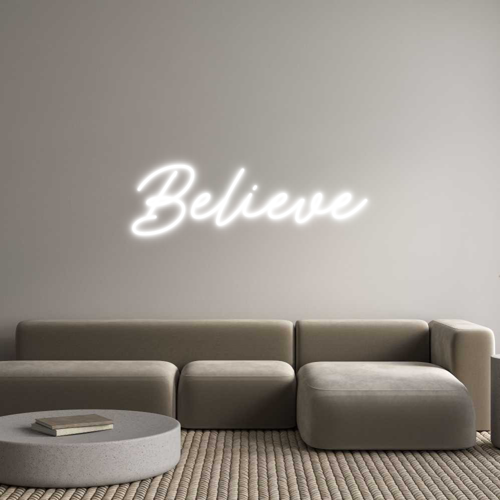 Anpassad neon: Believe