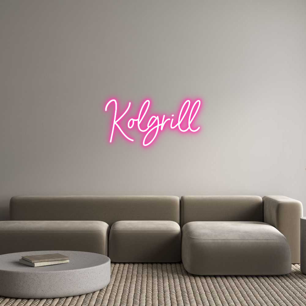 Anpassad neon: Kolgrill
