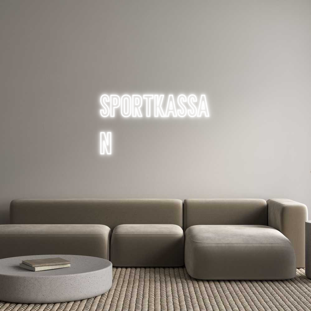 Anpassad neon: SportKassa
n