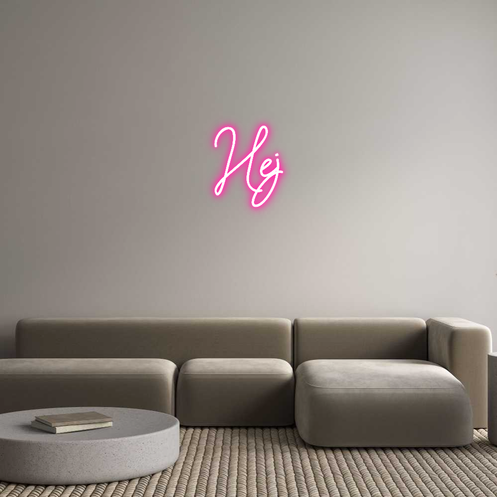 Anpassad neon: Hej
