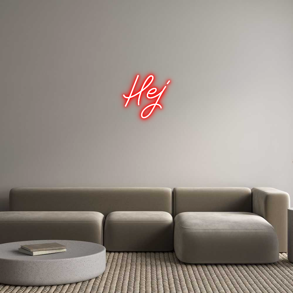 Anpassad neon: Hej