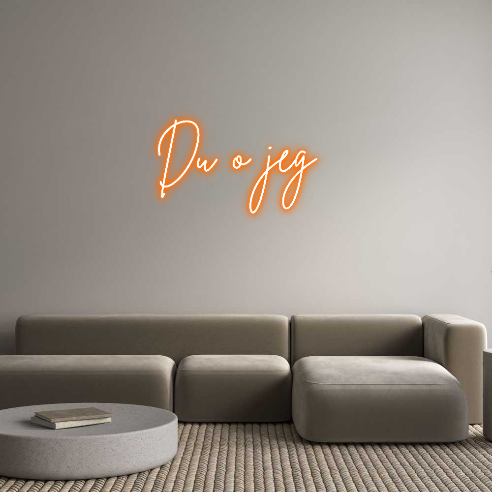 Anpassad neon: Du o jeg