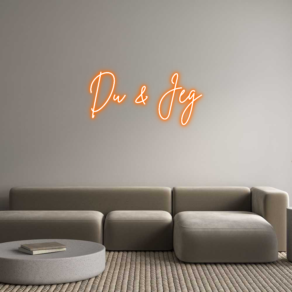 Anpassad neon: Du & Jeg