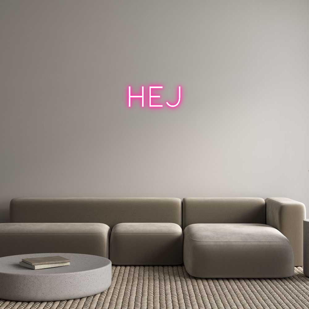 Anpassad neon: Hej