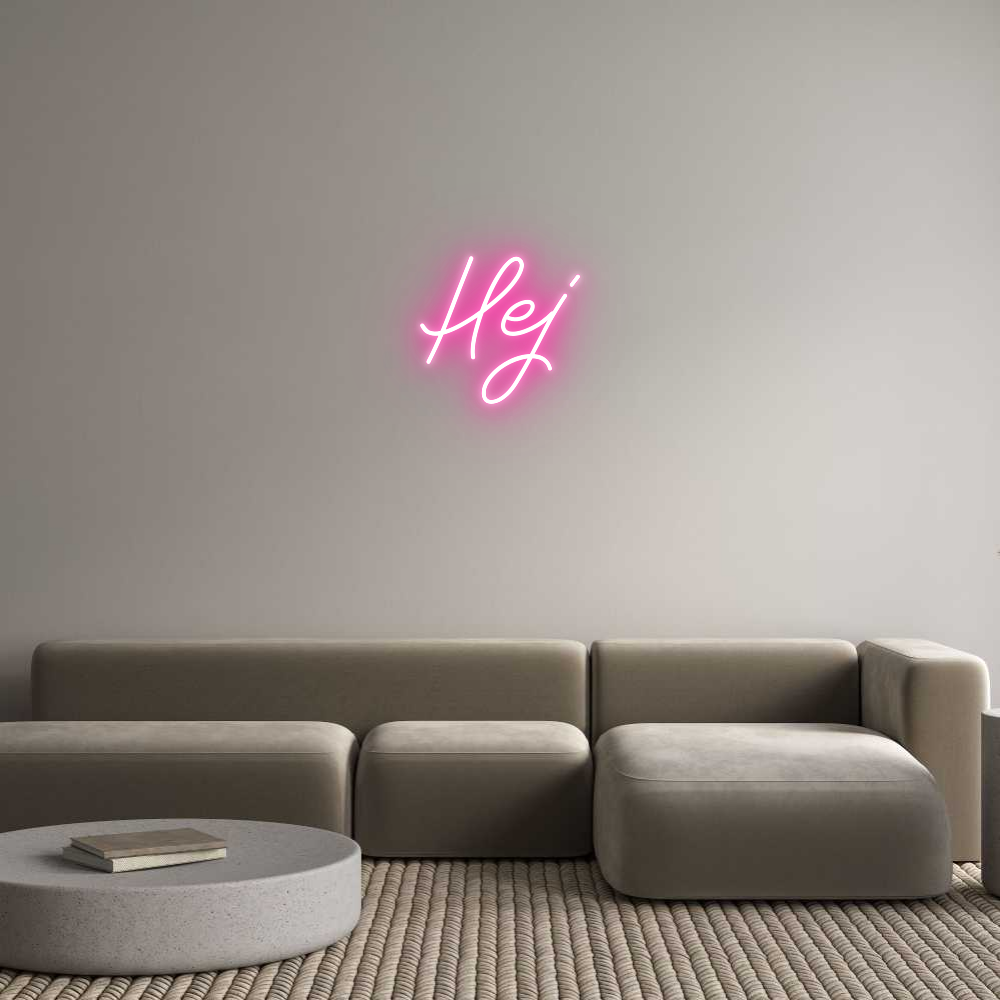 Anpassad neon: Hej