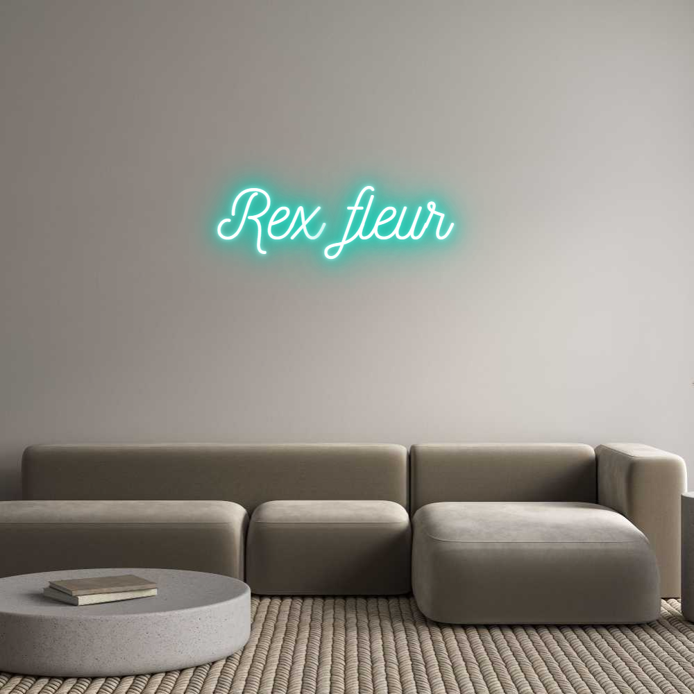Anpassad neon: Rex fleur