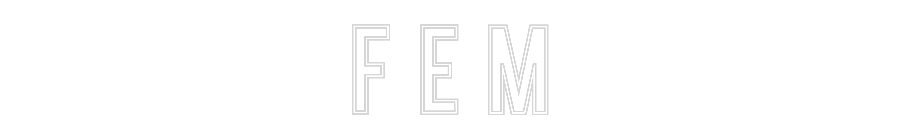 Anpassad neon: F E M