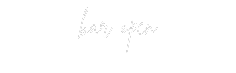 Anpassad neon: bar open