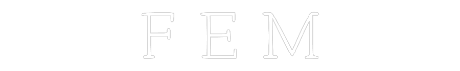 Anpassad neon: F E M
