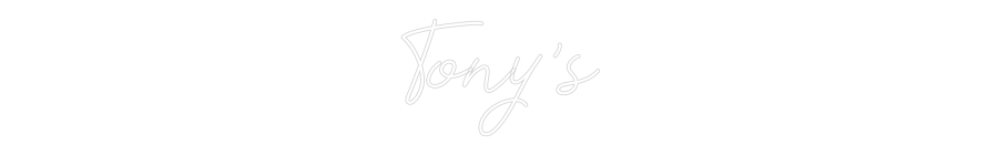 Anpassad neon: Tony’s