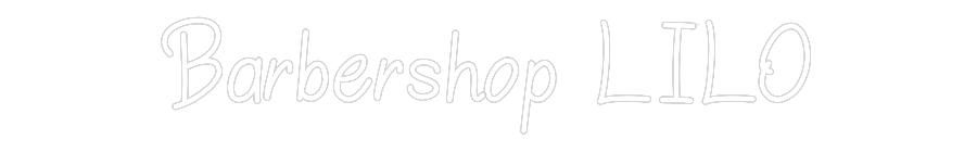 Anpassad neon: Barbershop LILO