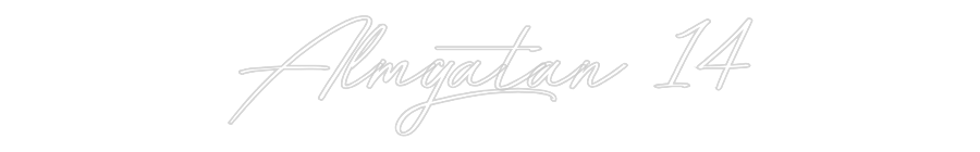 Anpassad neon: Almgatan 14