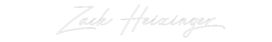 Anpassad neon: Zack Heizinger