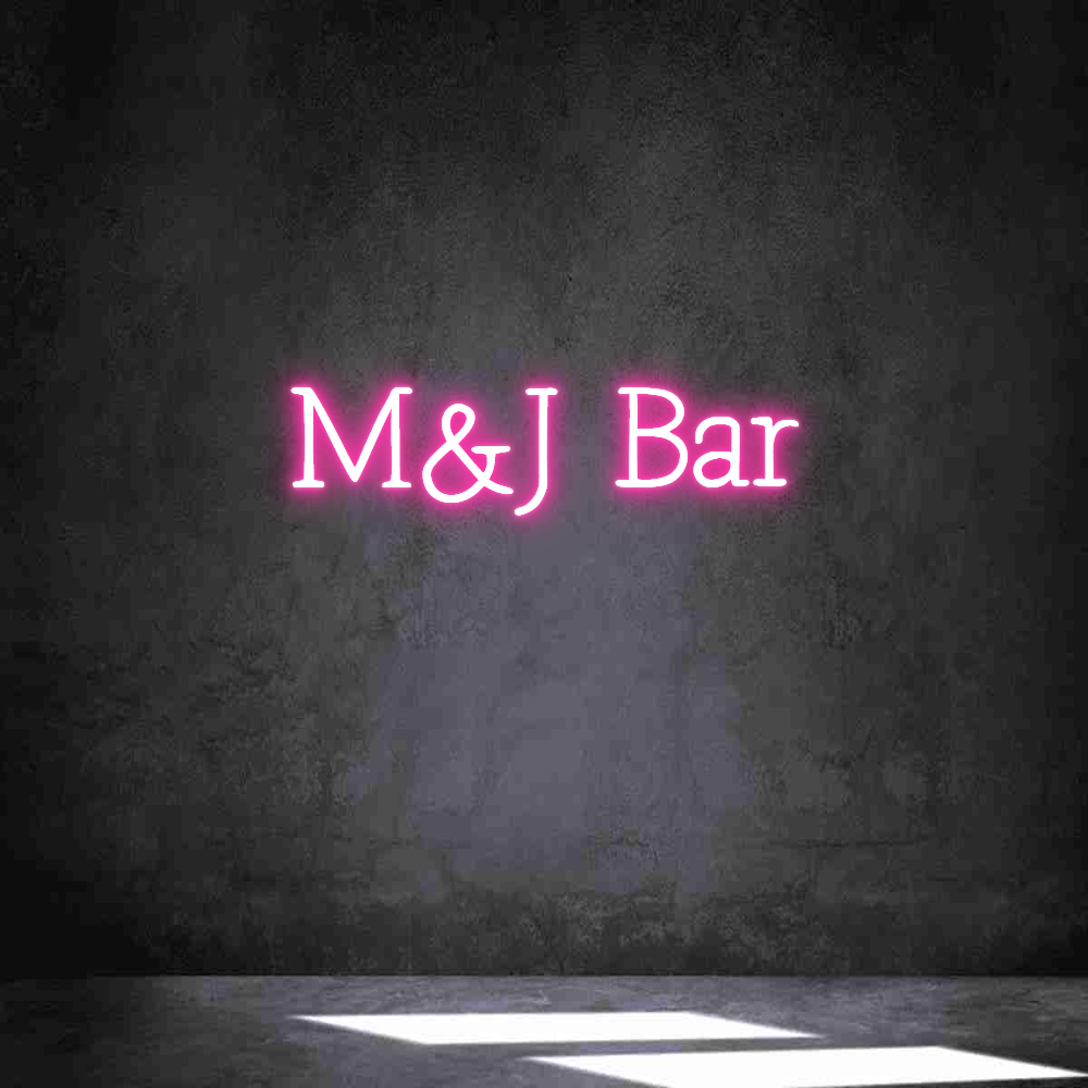 Anpassad neon: M&J Bar