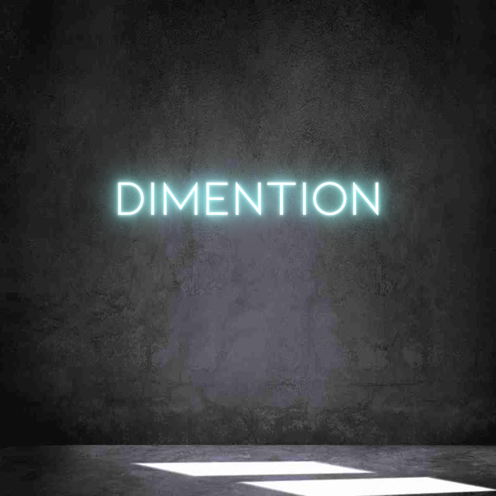 Anpassad neon: Dimention