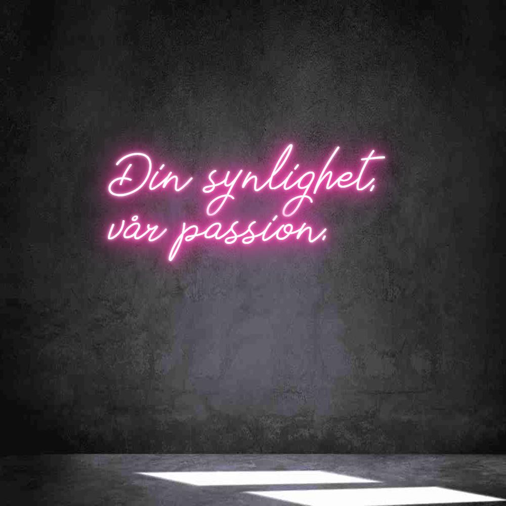 Anpassad neon: Din synlighet...